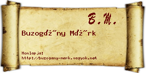 Buzogány Márk névjegykártya